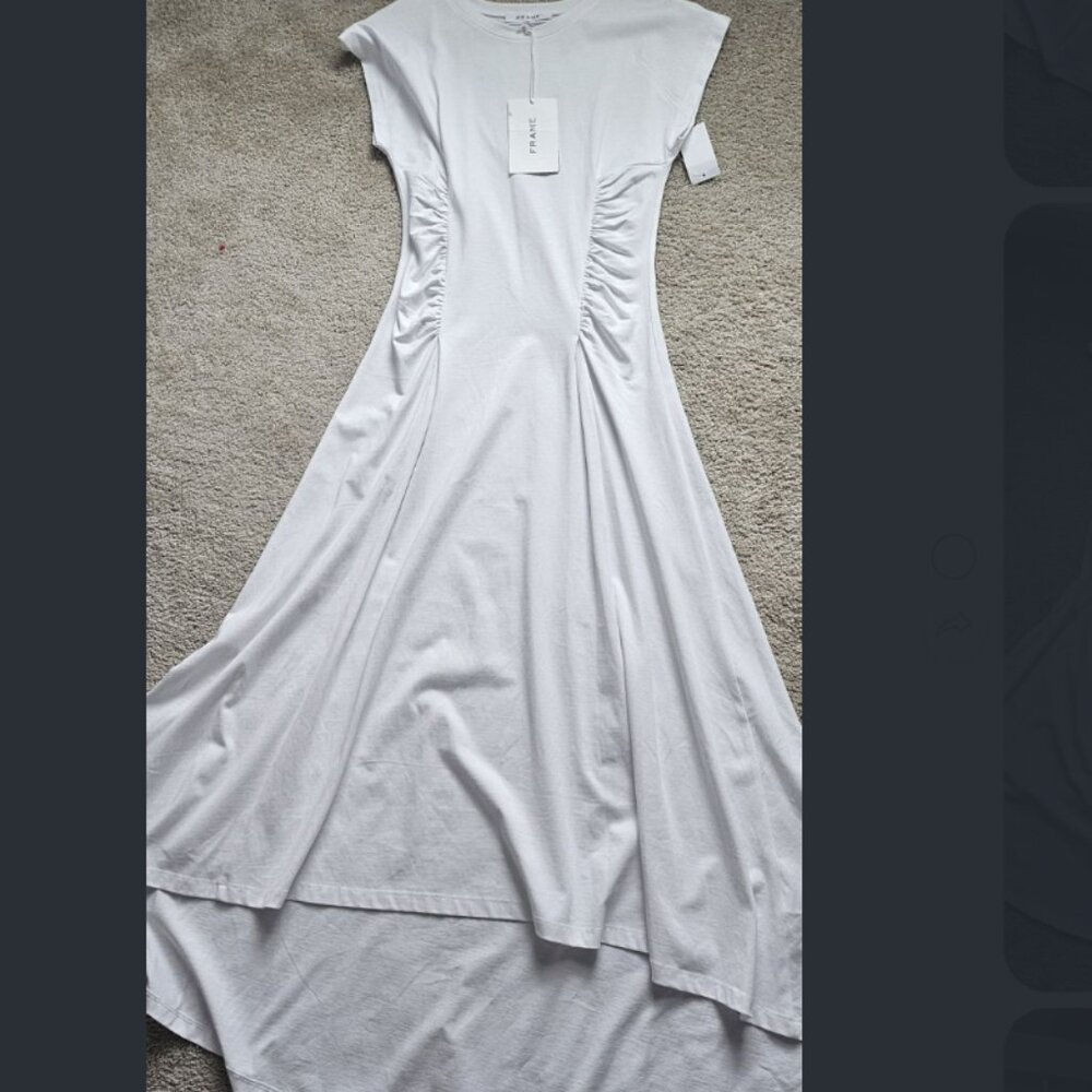 Frame Fitted Flare Cotton Midi Dress - SIZE XS (New with tags) - Picture 4 of 6